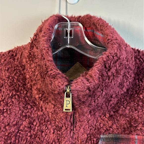 Pendleton Women's Burgundy Sherpa Jacket Size M - Picture 3 of 15